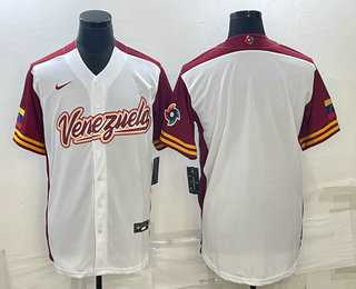 Men%27s Venezuela Baseball Blank 2023 White World Classic Stitched Jerseys->2023 world baseball classic->MLB Jersey